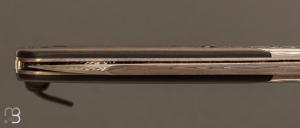   Couteau de collection artisanal à cran forcé de Stéphane Auberthié - FatCarbon et Damasteel