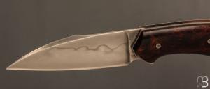  Couteau " custom " pliant de David Lespect - Ironwood et C105