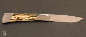 Couteau custom ivoire de mammouth de Julien Baillon