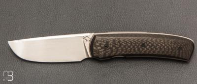   Couteau " custom " par Guy Poggetti - Fibre de carbone et Elmax