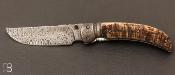 Couteau damas liner-lock par Alexandre Musso