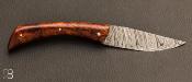 Couteau de poche Ardèchois de collection Bois de Fer et damas