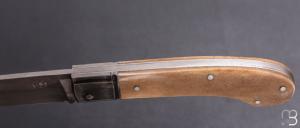    Couteau de poche à cran carré Pierre Henri Monnet - Bois de cerf et 90McV8
