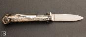 Couteau de poche Navette 18 cm os de coudou par J.Mongin