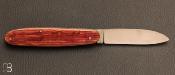 Couteau de poche modèle "Navette" par Berthier - Chêne de barrique et lame en acier inoxydable