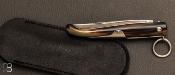 Couteau de poche Yatagan 12 cm Damas Corne blonde par J. Mongin
