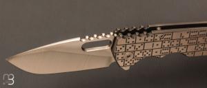 Couteau " framelock " custom par A2D Mercantile - Titane