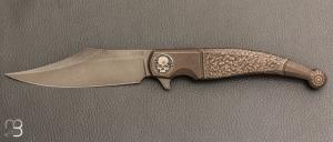    Couteau " Gitano Custom "pliant de Gudy van Poppel - Titane et Böhler N690