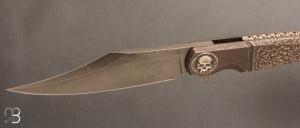    Couteau " Gitano Custom "pliant de Gudy van Poppel - Titane et Böhler N690