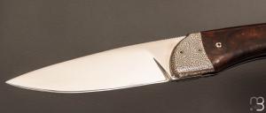  Couteau  " le Vault de lugny " custom par Philippe Sœuvre - Bois de fer