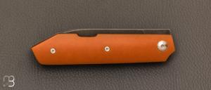   Couteau " custom " pliant de Karel Janik - Micarta et lame en C130