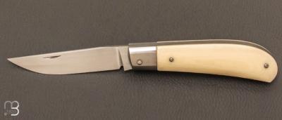 Couteau " slipjoint  " par Honoré Vilain - Acier 100c6 et micarta 