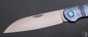 Couteau "slipjoint sheepfoot" par Dreamtech - Titane et lame en VG10 - D4453TF