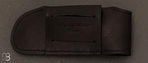 Etui couteau Salers cuir noir par MAX CAPDEBARTHES