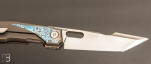    Couteau  " Impulse frame-lock " custom par Torpen Knives - Jérôme Hovaere - Titane / Zircuti et CPM Magnacut