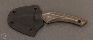 Couteau  " Neck knife " 80CrV2 Stonewashed de Eliott Robinson