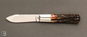    Couteau " Barlow " de Ken Steigerwalt - Amber Stag et RWL-34