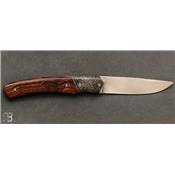 Couteau de poche Le 1820 en bois de fer et RWL34 par Joël Grandjean