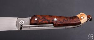   Couteau " Bohémien T-Lock " par Tony Ruot - Bois de fer et RWL34