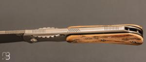   Couteau " Fox " pliant de Éric Parmentier - Ivoire de mammouth et SGPS