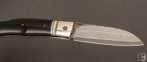   Couteau " Ork "  custom lock-back par Raphaël Durand - Suminagashi SGPS et Richlite®