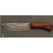 Couteau bowie droit forgé - Erable ondé par Pierre Henri Monnet