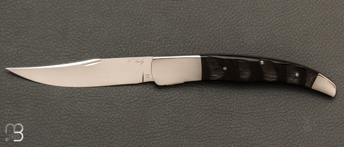 Couteau " Arkansas Toothpick " Self-lock avec inserts en Kudu par Scott Sawby