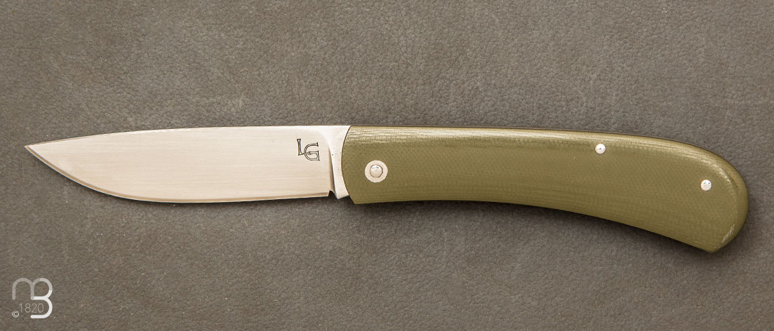 Couteau pliant UPK G-10 vert par Laurent Gaillard