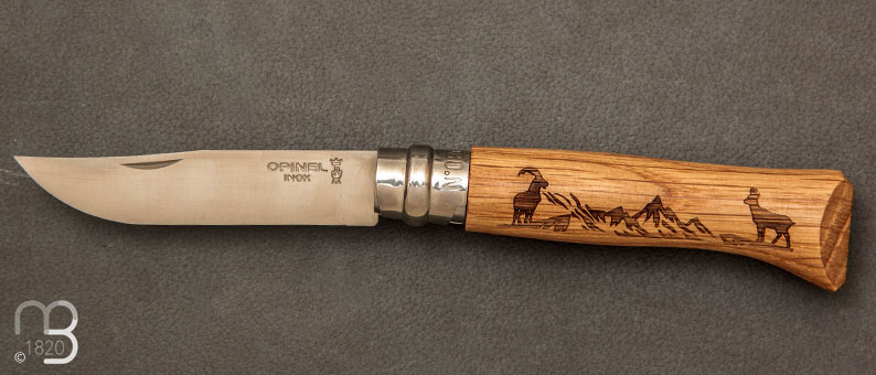 Couteau Opinel N°8 Chamois Animalia