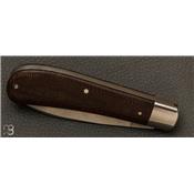 Couteau de poche Zulu Spear brown canvas micarta par Reese Bose