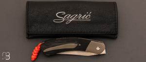  Couteau « custom » de Stéphane Sagric - Micarta et lame en RWL34