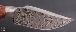   " Hunter " custom knife par Oliver Goldschmidt - érable et damas