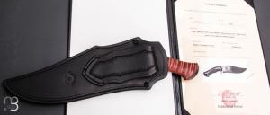   " Integral Bowie " custom knife par Oliver Goldschmidt - érable ondé et damas