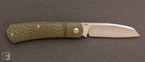 Couteau  " Apache • X-Series M4 " par Pena Knives - Od Green G10 Jigged