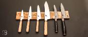 Barre aimantée artisanale en bouleau pour 6 couteaux - Essences Créations