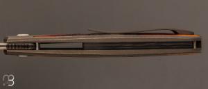  Couteau  "  Bolsterlock  "  custom par Guy Poggetti - Os cerfé et titane 