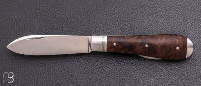 "Canif 2 pièces" custom de Jean Baptiste Leveque - Noyer du Caucase et RWL34