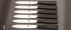  Coffret de 6 couteaux de table gamme ASTRAL par l'Atelier Blumi - Ébène