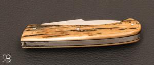 Couteau  " Coriass " custom Mammouth stabilisé et 90mcv8 par Frédéric Augé