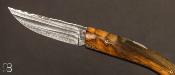 Couteau 1515 de poche collection " Primitive " par Manu Laplace - Os de renne teinté