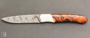   Couteau " 1820 " par Nicolas Mestrallet - Atelier du couteau de Vaunaveys - Damas mosa�que et bois de fer