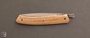 Couteau " 1820 "  piémontais par Julien Maria - XC75 et micarta 