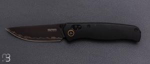  Couteau " 255L-MB3 " Medal laminated 140Cr de SRM -  Black Micarta et 140Cr.