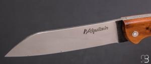  Couteau "Aquitain N°8/100 " par Laurent Gaillard - Genévrier et lame en XC75