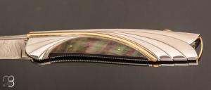 Couteau de poche Art Déco par Ken Steigerwalt - Damas