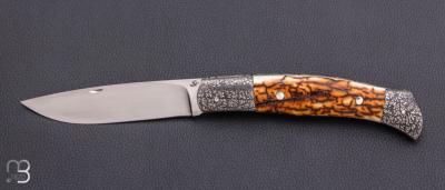   Couteau " Auroch " custom par Jean-Pierre Suchéras - Mammouth et RWL34
