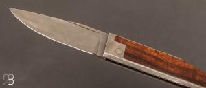 Couteau "  Backbone " Bois de fer et lame en RWL34 par Nicolas Couderc