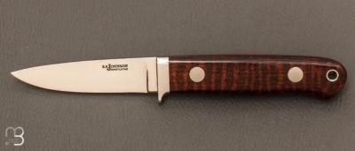 Couteau  "  Bill's Drop Point Hunter " custom par Steven R. Johnson - Snakewood