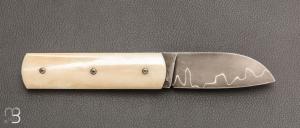   Couteau " Bull " custom de David Margrita - Mbull Knives - Os et lame sandwich