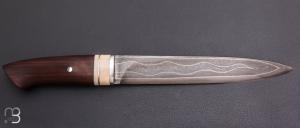    Couteau " Chasse Kriss " de Jean Paul Sire - Cocobolo et Damas